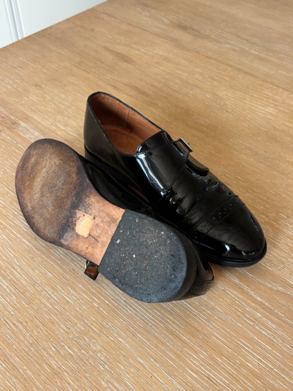 Balzac Paris Monk Strap - Black Leather Shoes - Picture 2 of 4